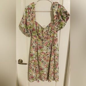 BCBGeneration Floral Dress - Pink and Green